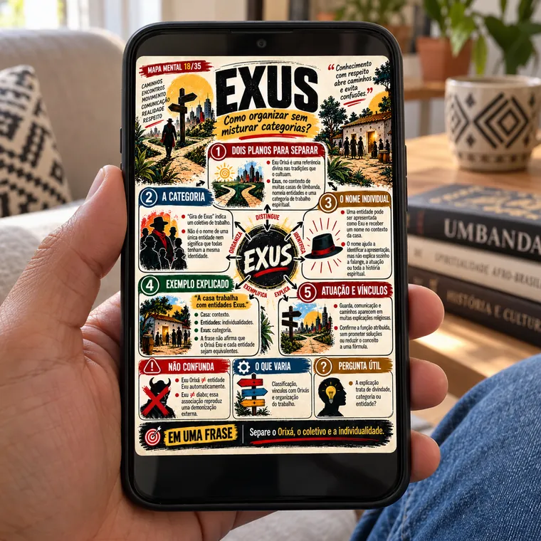 Mapa Exus aberto no celular
